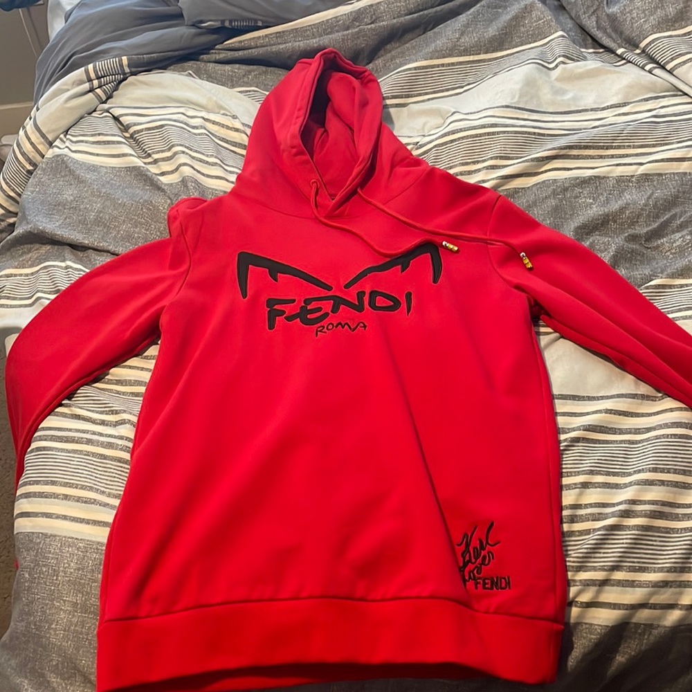 Fendi Hoodie Red (L)